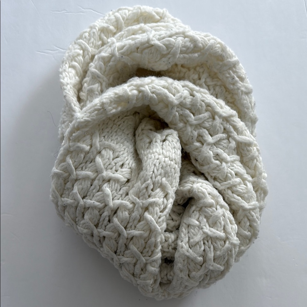 Nine West Cream Knit Scarf